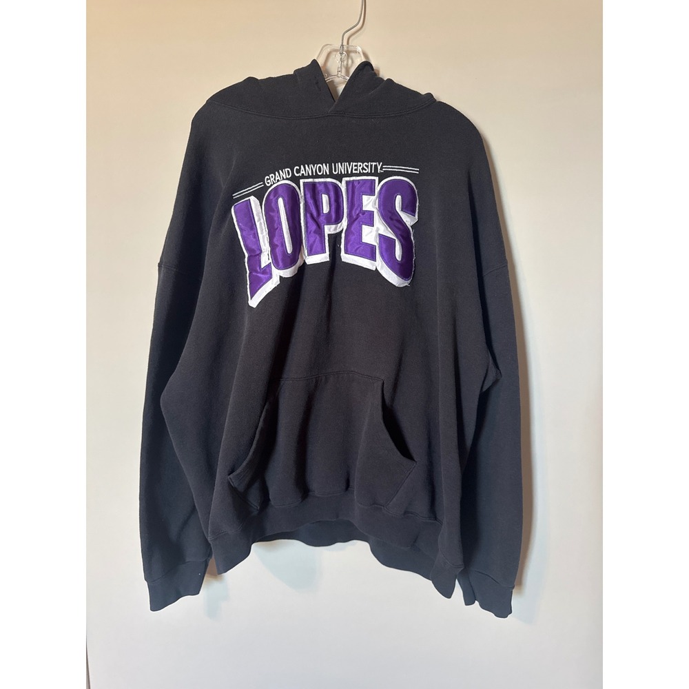 Grand Canyon University GCU Lopes Hoodie Black Purple Applique Pullover